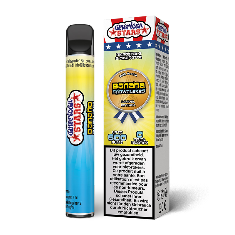 American Stars - Banana Snowflakes Vape 0mg