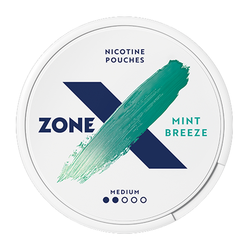 Zone - X Mint Breeze Slim All White Medium 4mg