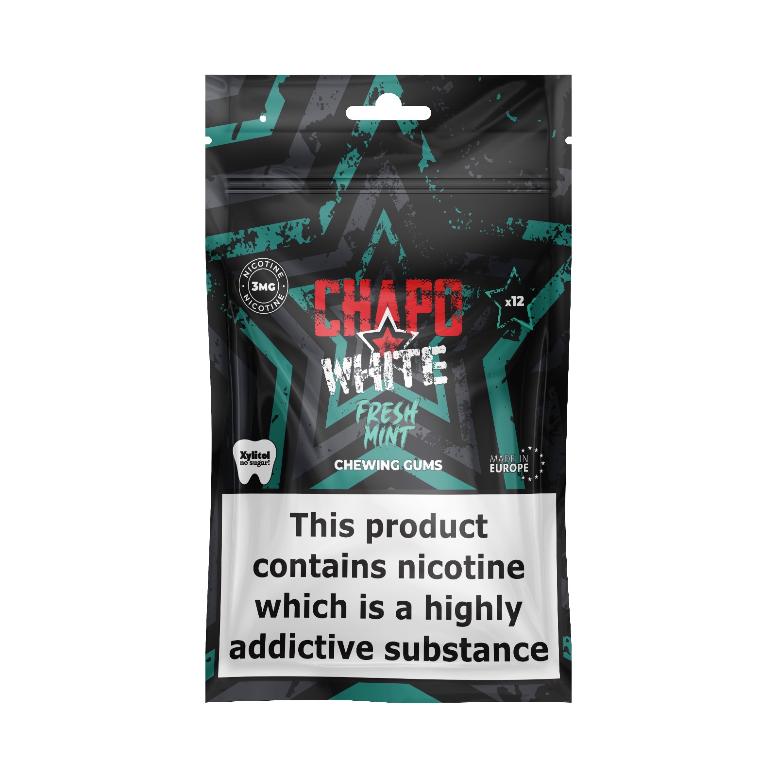 Chapo White - Fresh Mint Chewing Gum 3mg