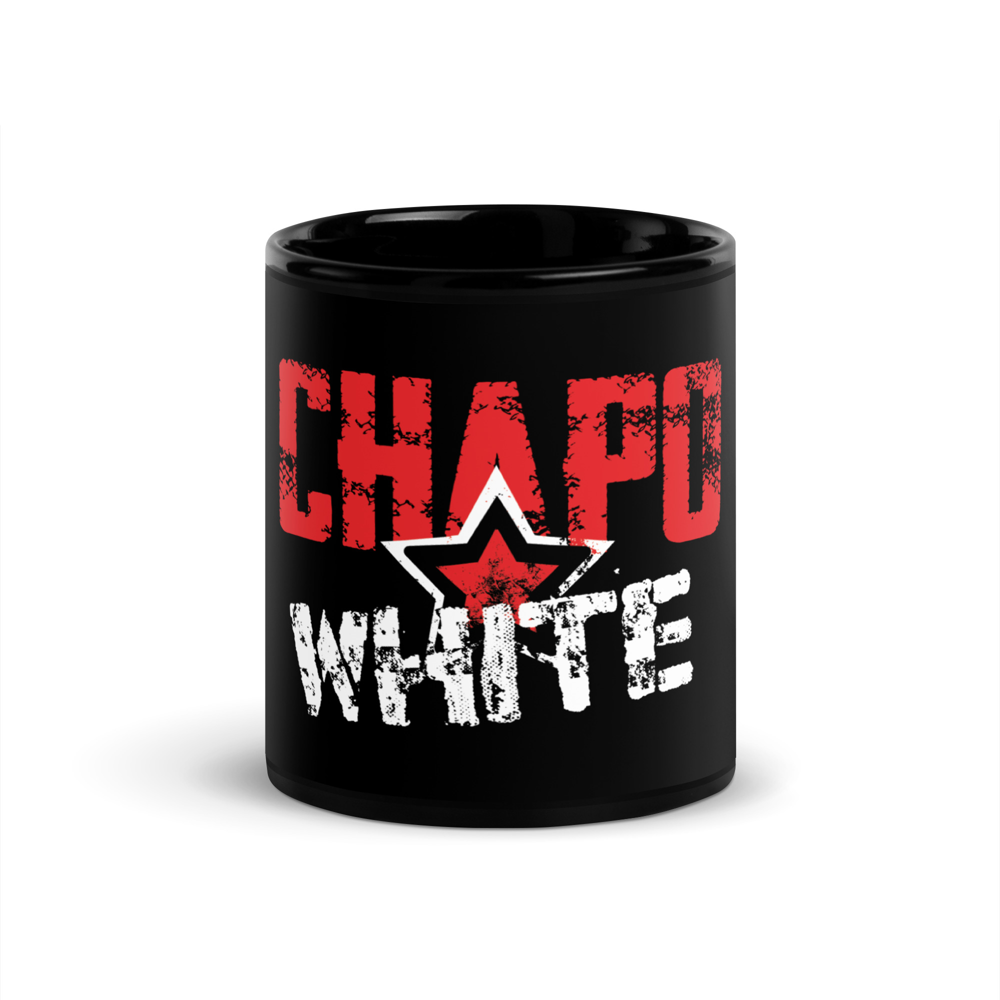 Musta kiiltävä Chapo White muki - Bild 3